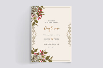 BRIDAL SHOWER FLORAL INVITATION TEMPLATE