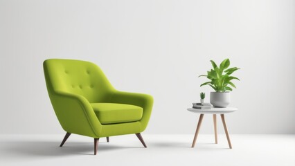 Fototapeta premium green lime chair