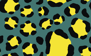 Abstract modern leopard seamless pattern. Animals trendy background. Color decorative vector stock illustration for print, card, postcard, fabric, textile. Modern ornament of stylized skin