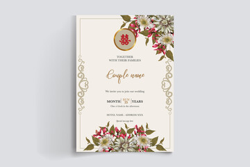 BRIDAL SHOWER FLORAL INVITATION TEMPLATE