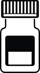 Medicine bottle icon, vector illustration.