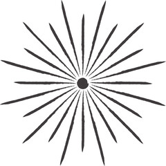 Sunburst shape vector element