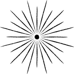 Obraz premium Sunburst shape vector element