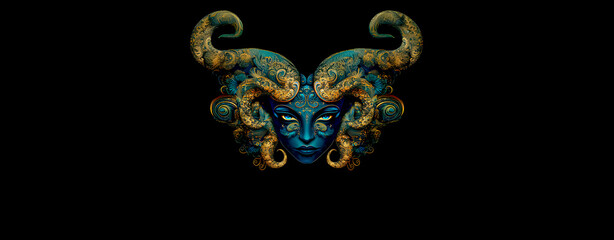 Fototapeta premium Virgo, sign of the zodiac. Woman, beauty