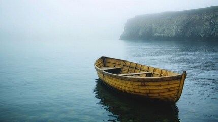 Naklejka premium Solitude on the Misty Sea