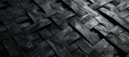black checkered bamboo woven texture background 9