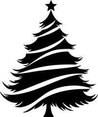 A classic Christmas tree silhouette perfect for holiday decor and festive designs. Its minimalist outline brings timeless Christmas charm to any project.