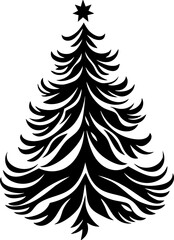 A classic Christmas tree silhouette perfect for holiday decor and festive designs. Its minimalist outline brings timeless Christmas charm to any project.
