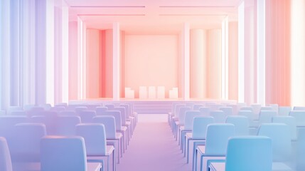 Conference Room with Light-Toned Audience and Clean Style