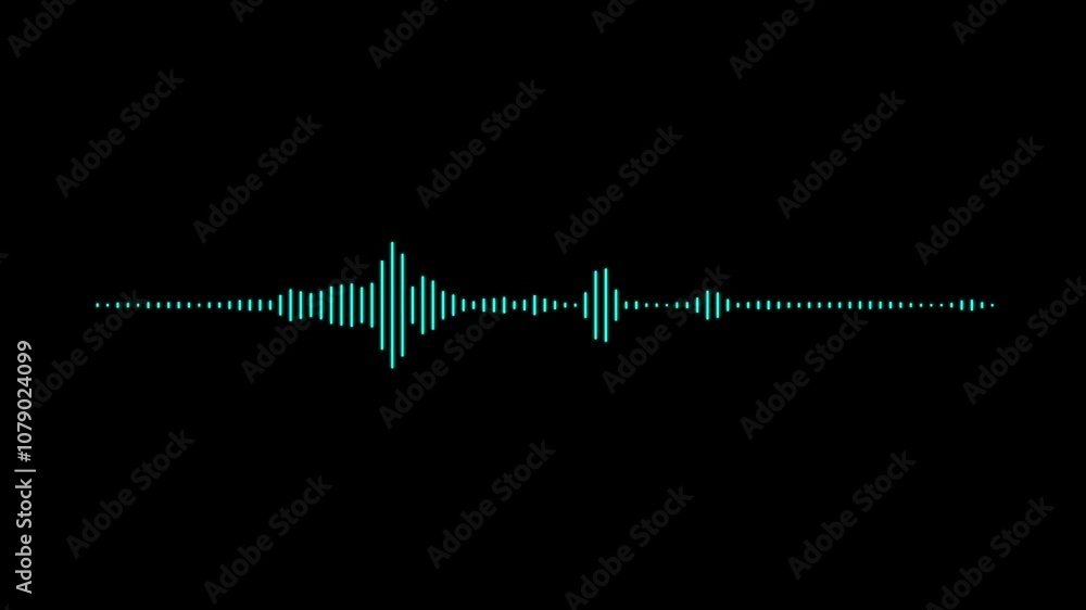 Poster digital audio spectrum sound equalizer effect. 4k abstract music sound wave or audio wave from isola