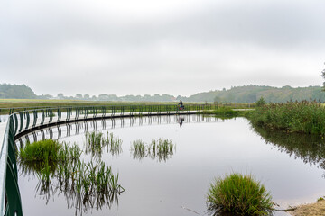 Fototapeta premium Fahradbrücke Tureluur, Texel