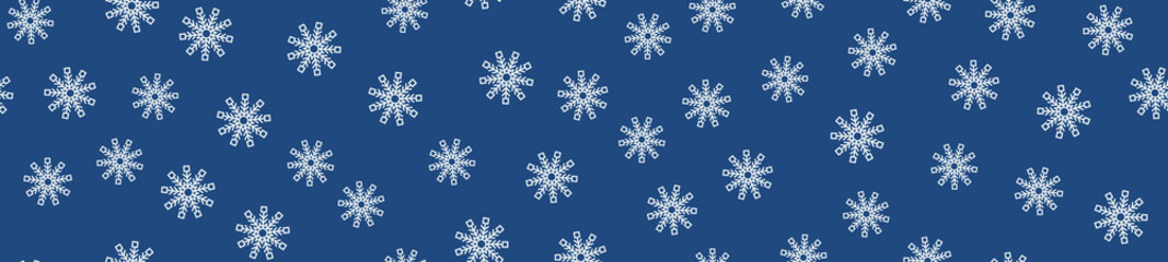 Winter seamless pattern with snowflakes