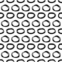 Seamless pattern with sketch circles shape