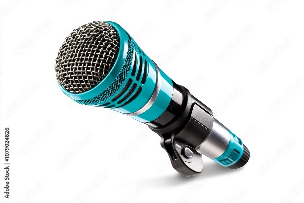 Poster a minimalist news microphone icon, representing live coverage in a simple design