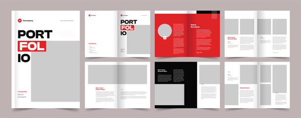 Minimalist Portfolio Brochure, Portfolio Layout, Portfolio Brochure Layout, A4 Template