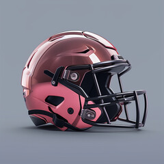 Fototapeta premium American football helmet with soft edges and muted colors, showcasing modern design. This helmet emphasizes safety and style, perfect for sport
