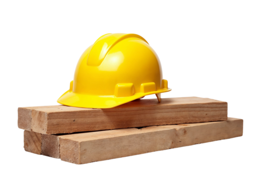 construction helmet and hammer