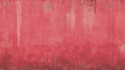 The pattern red wall texture of surface concrete for background. Old weathered red wall background or texture. Asymmetrical bright red wall with bold paint texture.