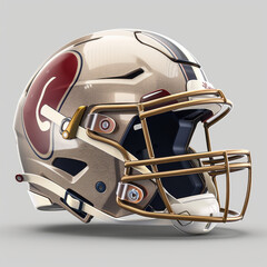 Fototapeta premium American football helmet with soft edges and muted colors, showcasing sleek design and modern features. Perfect for sports enthusiasts and collectors