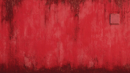 red metal textured background with a red wall in the foreground. red wall with black and white clock. Abstract background red wall texture. Modern design with red paper Background texture, marbled pai