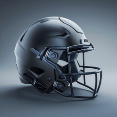 Fototapeta premium sleek, modern American football helmet in muted tones, showcasing minimalistic design. Perfect for sports enthusiasts and design lovers alike