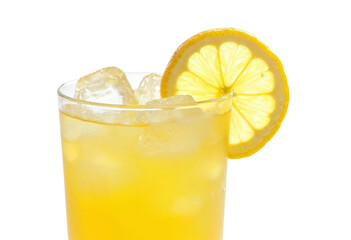 glass of lemonade isolated on white
