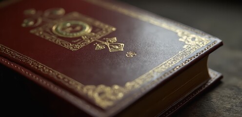 A close up of a book on a table