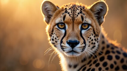 Fototapeta premium A close up of a cheetah staring at the camera