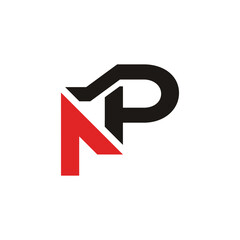 NP Simple logo vector design template.
