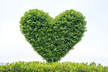 Heart-Shaped Topiary in a Garden