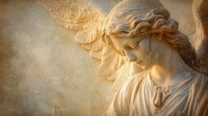 Statue of Woman in Serene, Thoughtful Pose