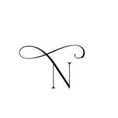 N Letter monogram logo design