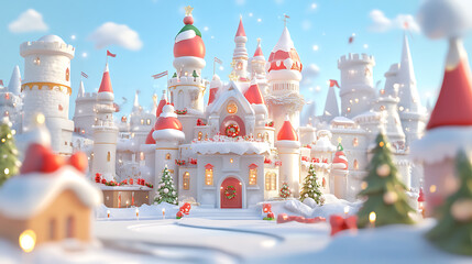 Obraz premium Enchanted Christmas Castle