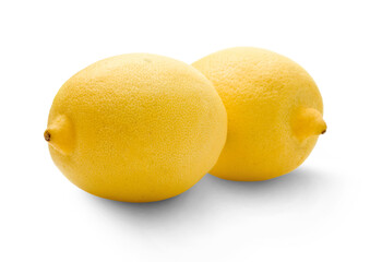 Lemons on the white background