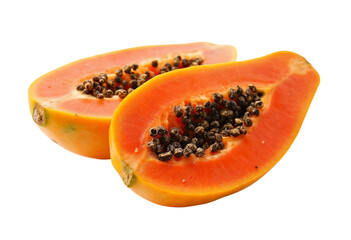 papaya isolated on white background