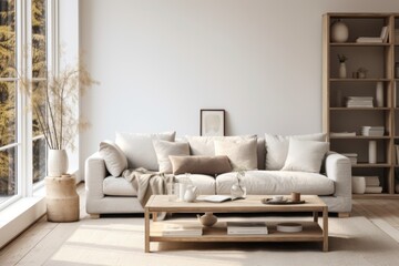Interior of a Scandinavian design living room