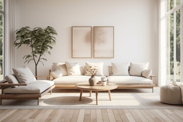 Interior of a Scandinavian design living room