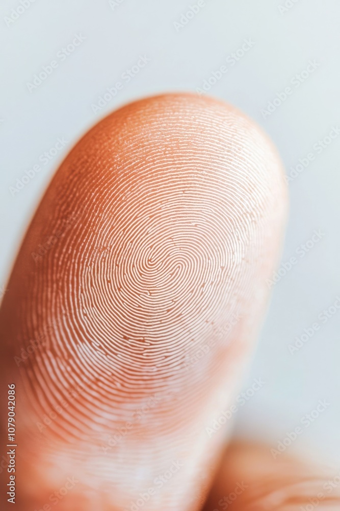 Aufkleber fingerprint scan with identity management dashboard in background, identity control, kyc tech integr