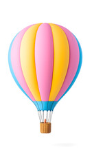 Obraz premium 3d cartoon Air balloon isolated on white