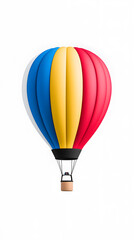 Fototapeta premium 3d cartoon Air balloon isolated on white
