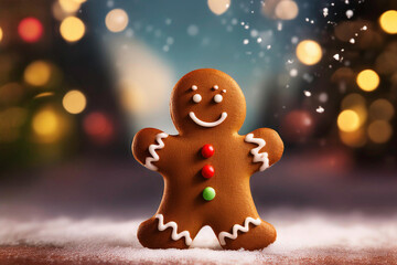 gingerbread man and christmas cookies