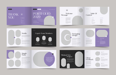 Landscape Portfolio Template, Portfolio Layout, Architecture Portfolio, Vector Template