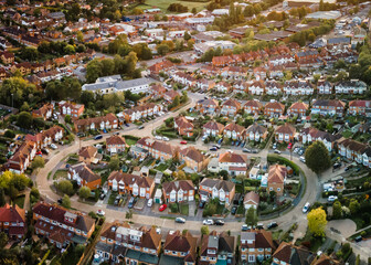 Dorking, Surrey UK: Residential houses in beautiful market town in the Surrey Hills © William