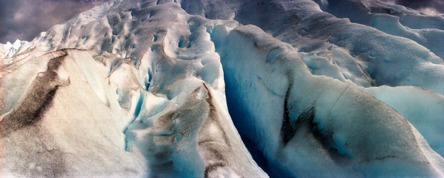 Panoramic view of perito moreno glacier, Argentina, Patagonia..