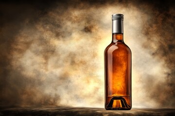 Elegant Amber Bottle with Soft Glow