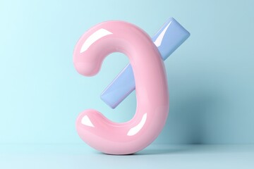 Colorful Abstract Shape on Blue Background