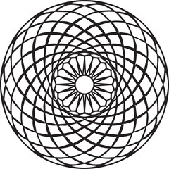 Abstract circle geometric seamless creative geometric illusion background art