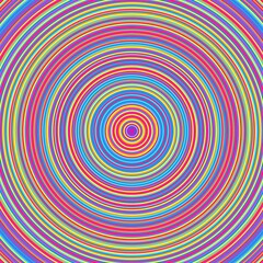 concentric circles in vivid and bright colors ideal for a retro 70s and 80s background