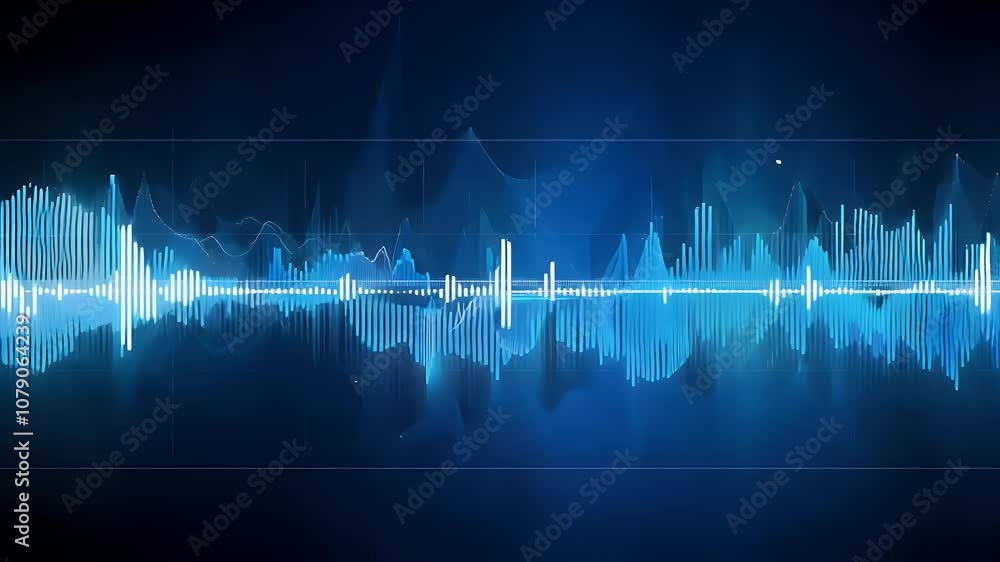Fototapete 4k displays volume level equalizer frequency changes perfect tech related content graphic communicat