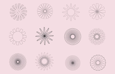 Abstract circle geometric seamless creative geometric illusion background art